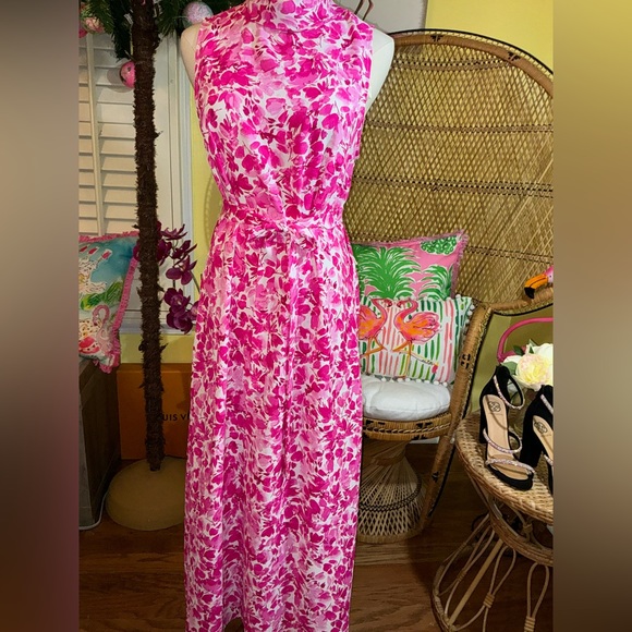 Vince Camuto Sleeveless Mock Neck Floral Maxi Dress Size M - Picture 14 of 15